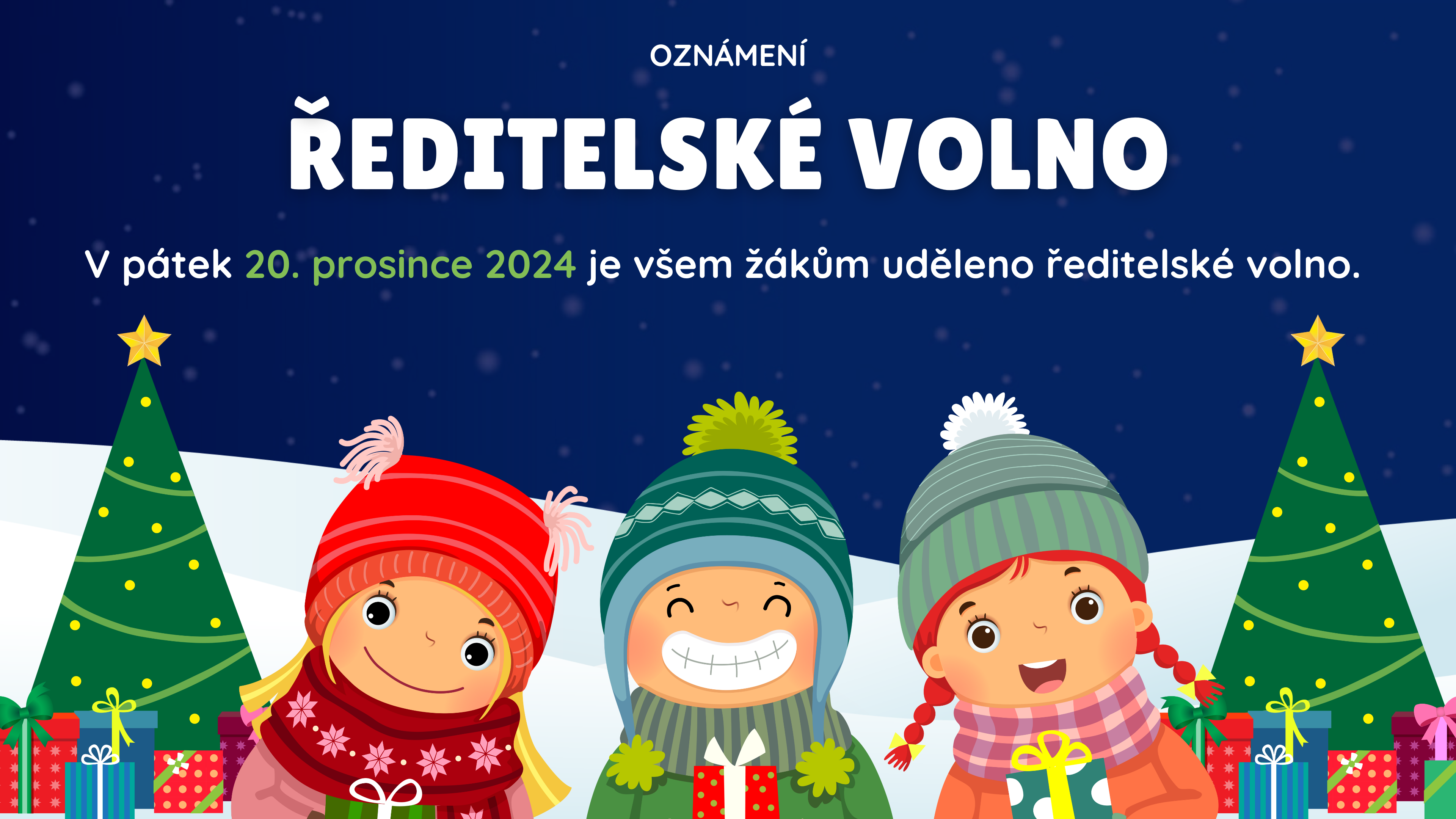 Christmas Party School Announcement Video in Colorful Cartoon Style